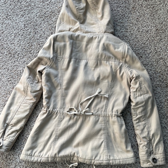 Abercrombie & Fitch Beige Parka Jacket - Picture 3 of 3